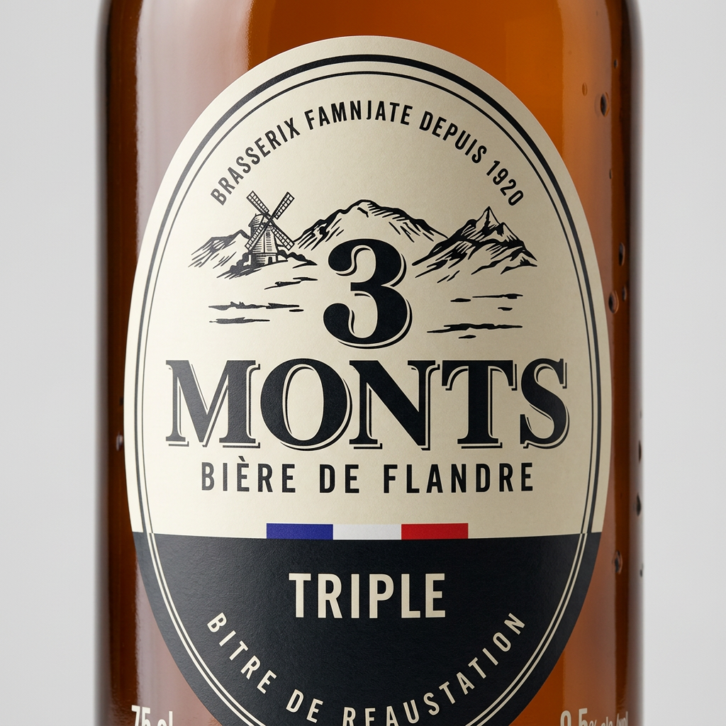 3 Monts Triple, pormenor do rótulo