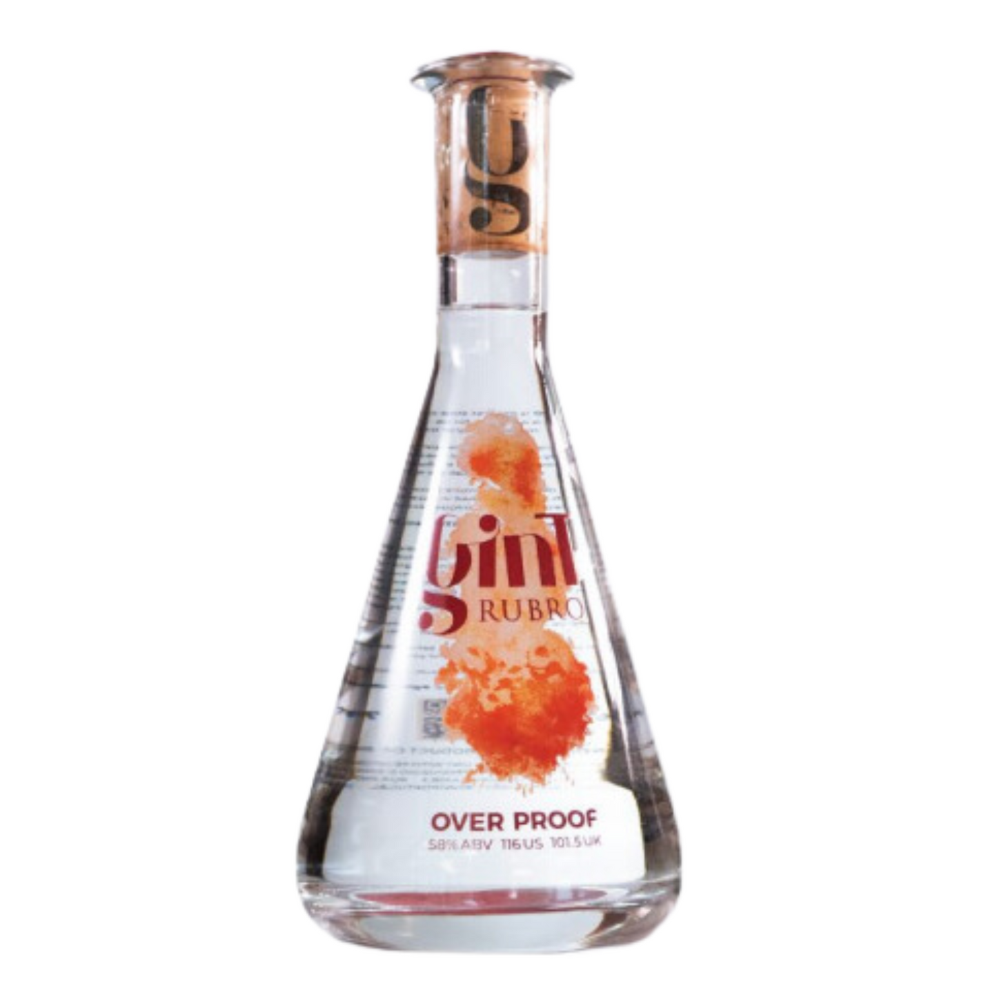 GIN T RUBRO 0.70LT LONDON DRY 58% bottle showcasing unique blend of botanicals.