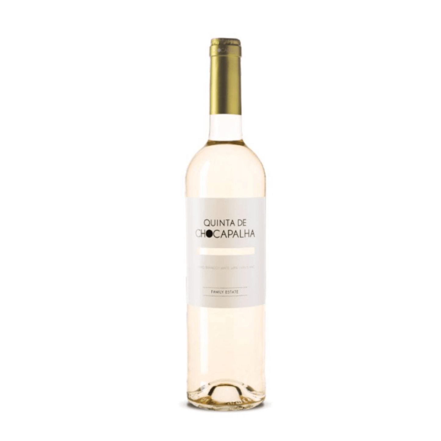 Quinta de Chocapalha 2018 white wine bottle showcasing vibrant color and elegant label design.