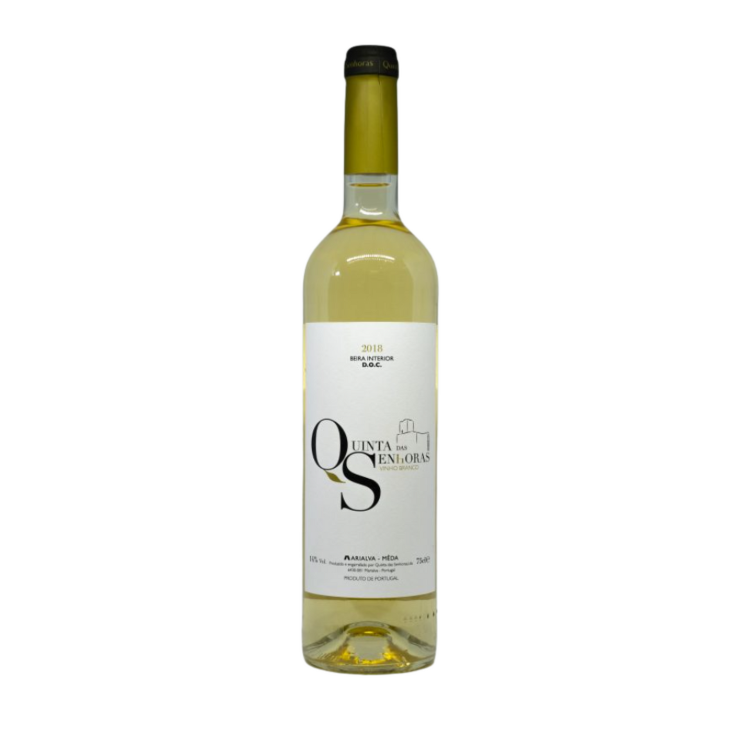 QUINTA DAS SENHORAS BRANCO 2019 wine bottle, fresh white wine from Portugal with citrus and floral aromatic notes.