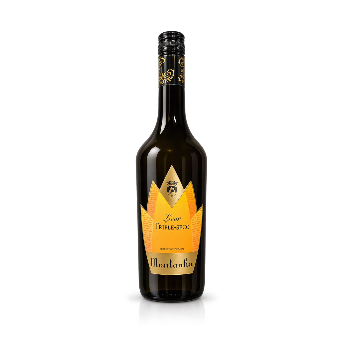 Licor Triple Seco Montanha - 0.70L em garrafa elegante com rótulo distintivo, produzido em Portugal.