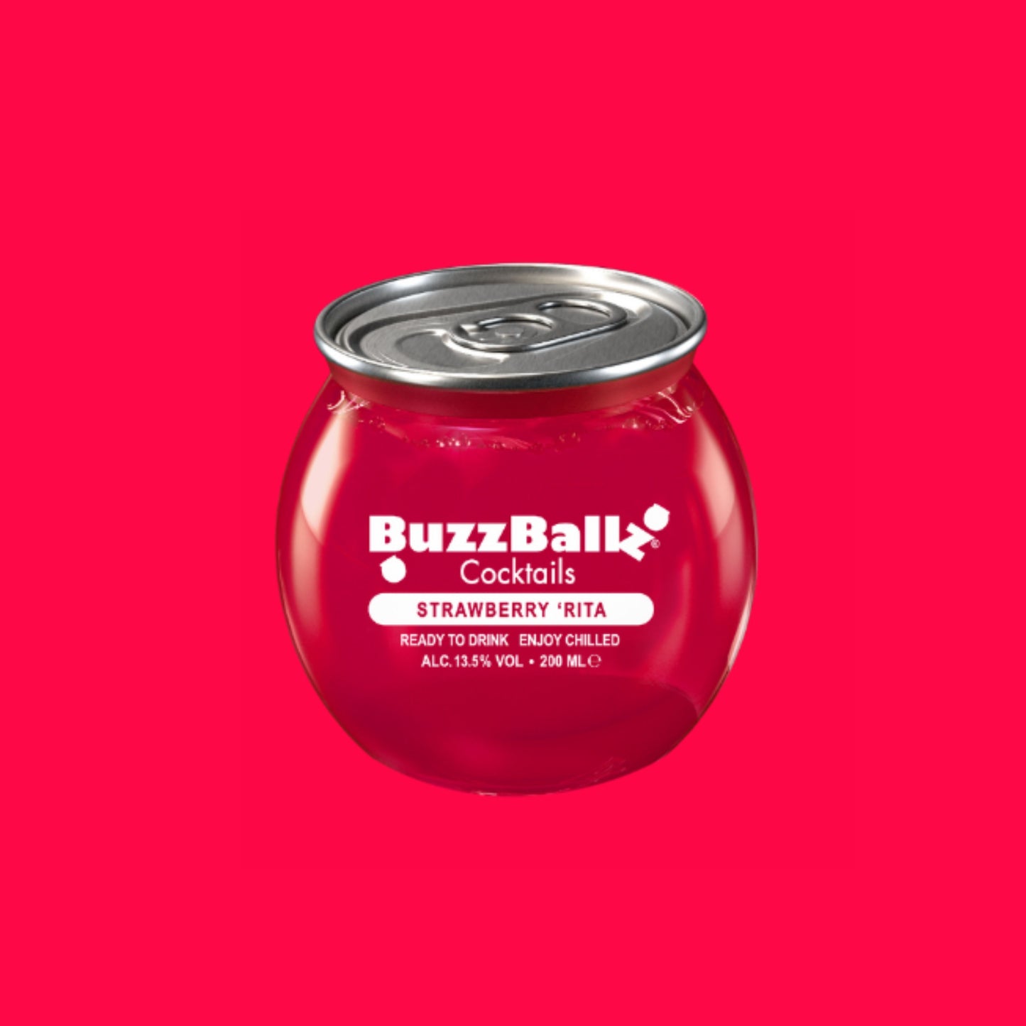 BUZZBALLZ Cocktail Stramberry 'Rita 0.20L em lata, cocktail pronto a beber com teor alcoólico de 13.5%.