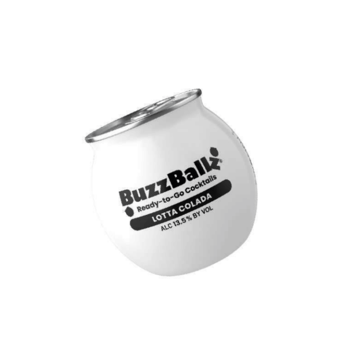 BUZZBALLZ COCKTAIL LOTTA COLADA 0.20L em embalagem branca com 13.5% de teor alcoólico.