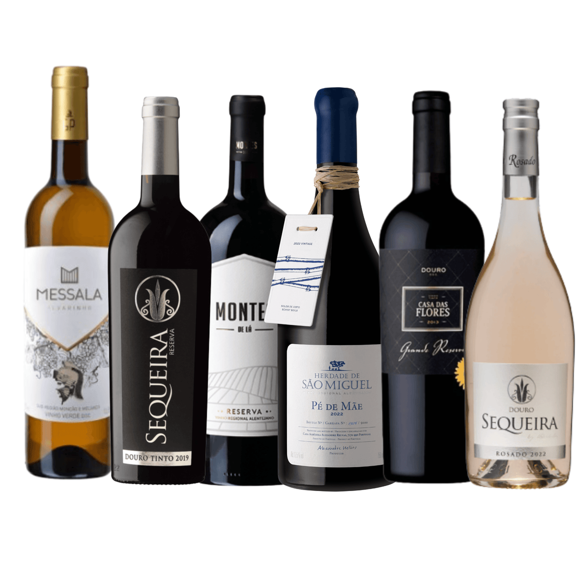 Pack Prestige - 6 garrafas de vinho com Messala Alvarinho, Sequeira e outras selecionadas.
