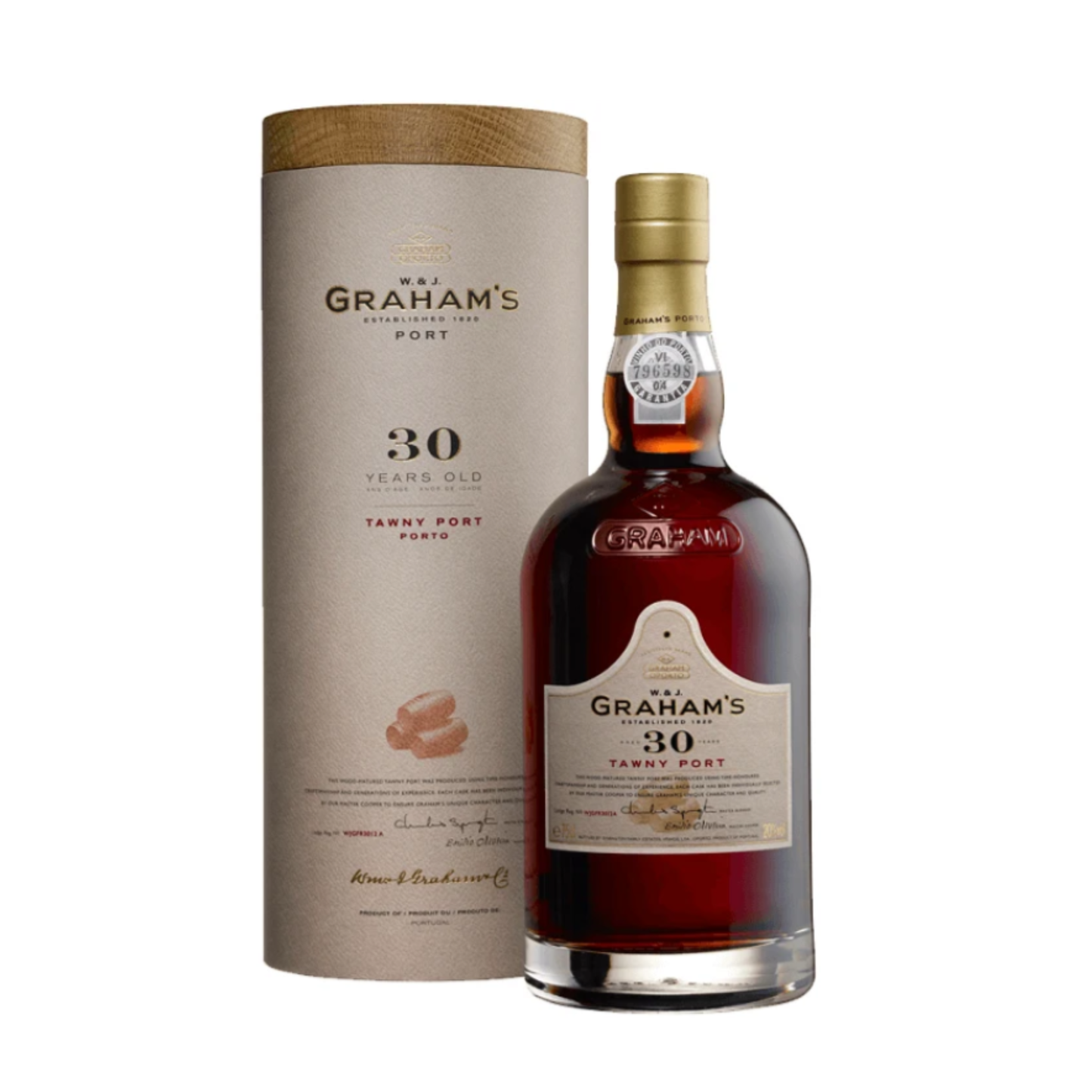 Graham's Vinho do Porto 30 Anos, garrafa de Tawny Port com embalagem, originário de Portugal.