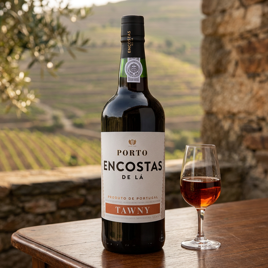 Encostas de Lá Porto Tawny em ambiente comercial