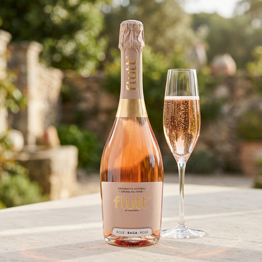 Flutt Espumante Bruto Rosé em ambiente comercial