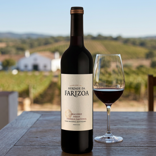 Herdade da Farizoa Tinto em ambiente comercial