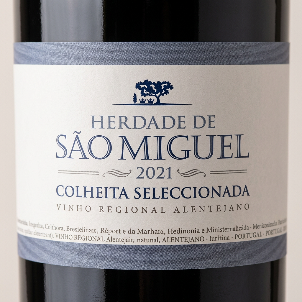 Pormenor do rótulo Herdade de São Miguel Tinto