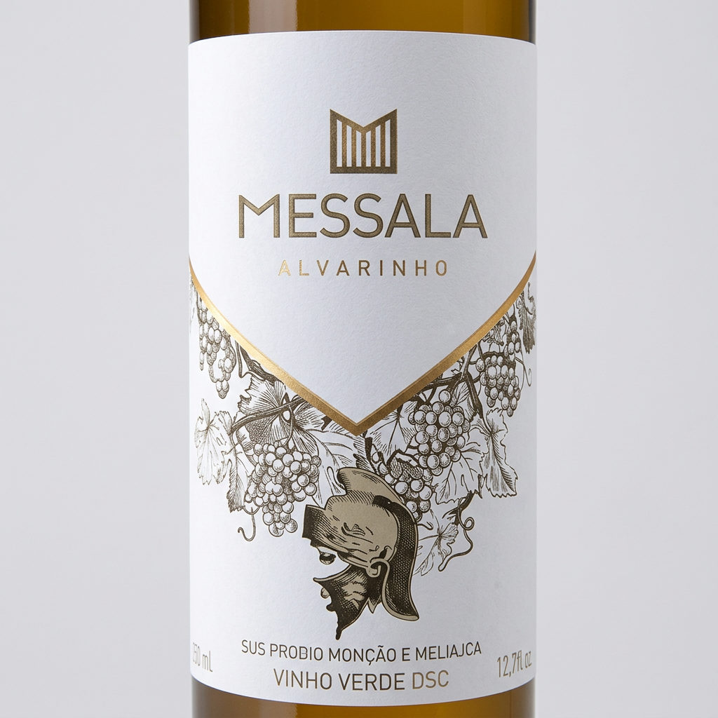 Pormenor do rótulo Messala Alvarinho