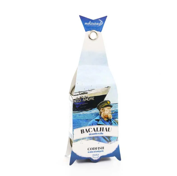 MOLICEIRO CONSERVA DE BACALHAU EM AZEITE E ALHO 120 g