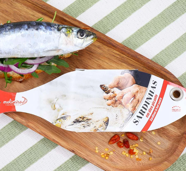 MOLICEIRO CONSERVA DE SARDINHA EM ÓLEO VEGETAL PICANTE 120 g
