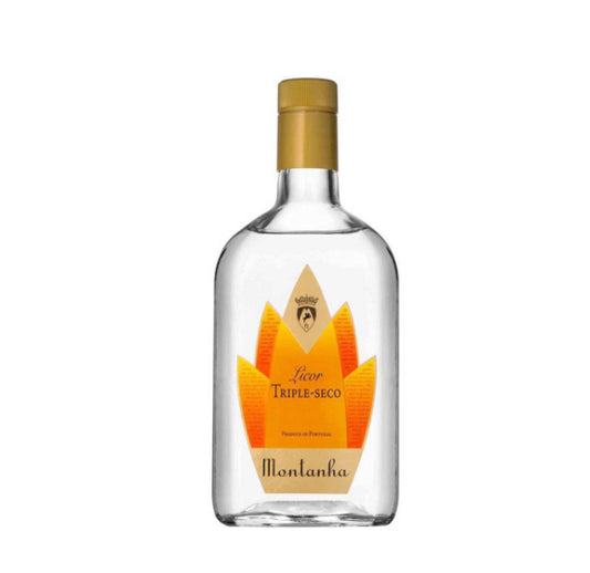 LICOR TRIPLE SECO MONTANHA - 1L em garrafa com design elegante e rótulo colorido, produzido em Portugal