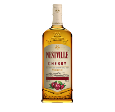 LICOR DE CEREJA NESTVILLE CHERRY LIQUEUR 0.70L garrafa com design elegante e rótulo detalhado.