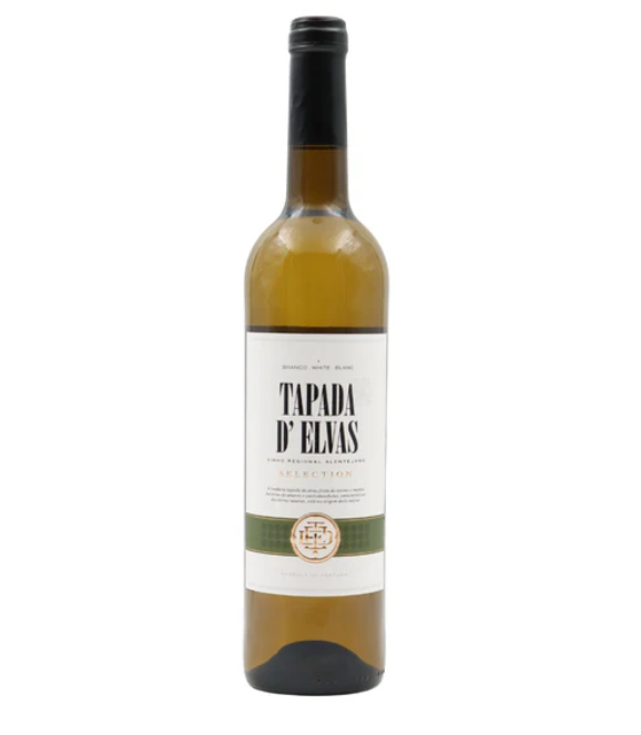 VINHO TAPADA DE ELVAS SELECTION BRANCO 0.75, garrafa de vinho branco de Portugal, com rótulo elegante.