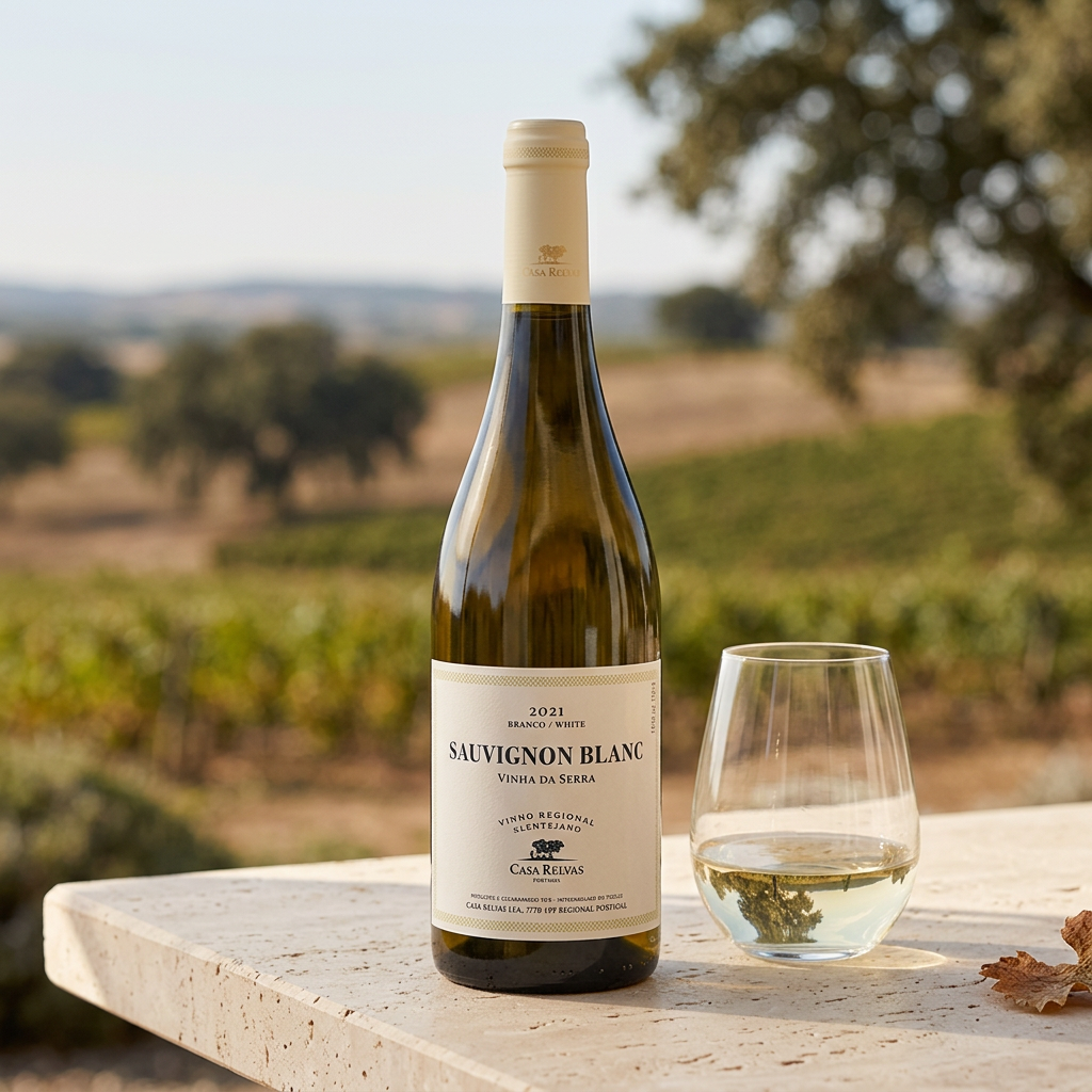 Casa Relvas Sauvignon Blanc em ambiente comercial