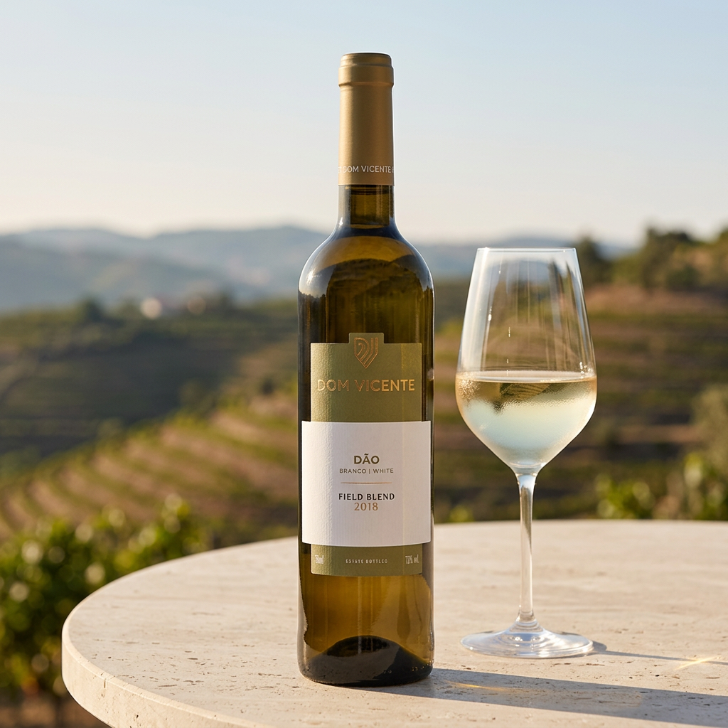 Dom Vicente Field Blend Branco em ambiente comercial