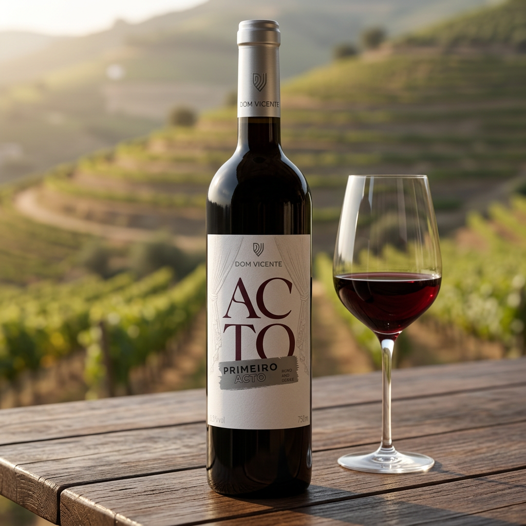 Dom Vicente Primeiro Acto Tinto em ambiente comercial