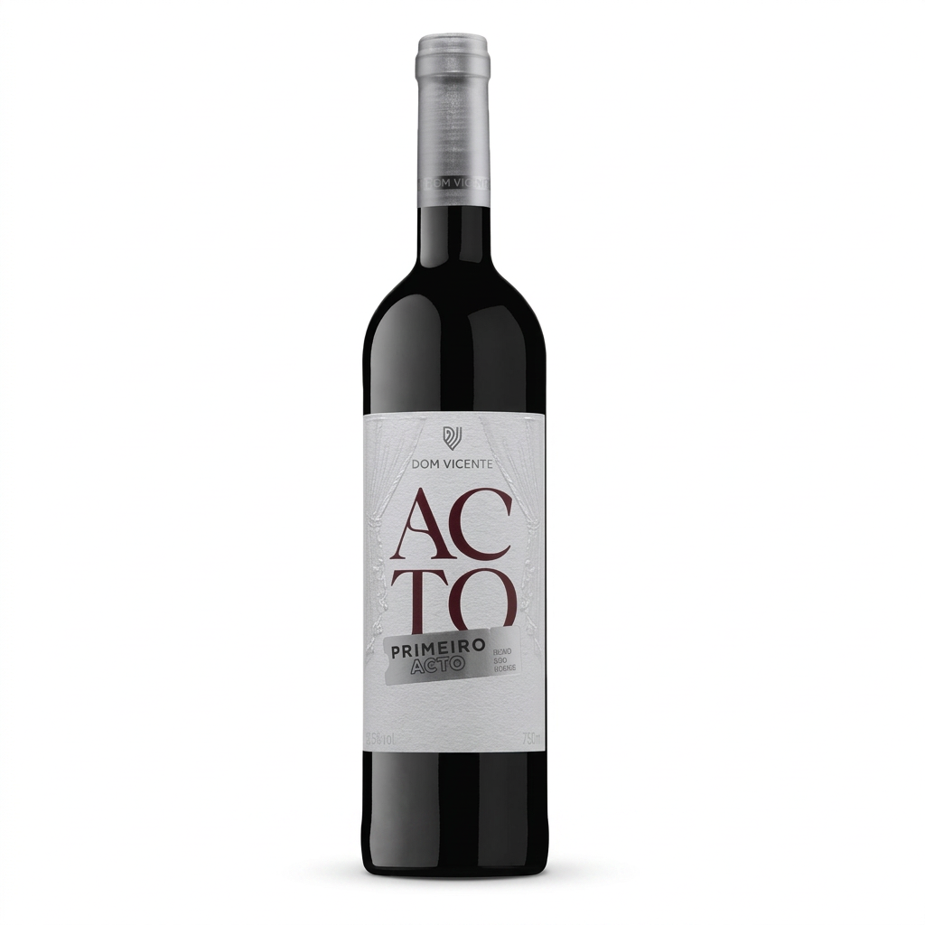 Dom Vicente Primeiro Acto Tinto em fundo branco