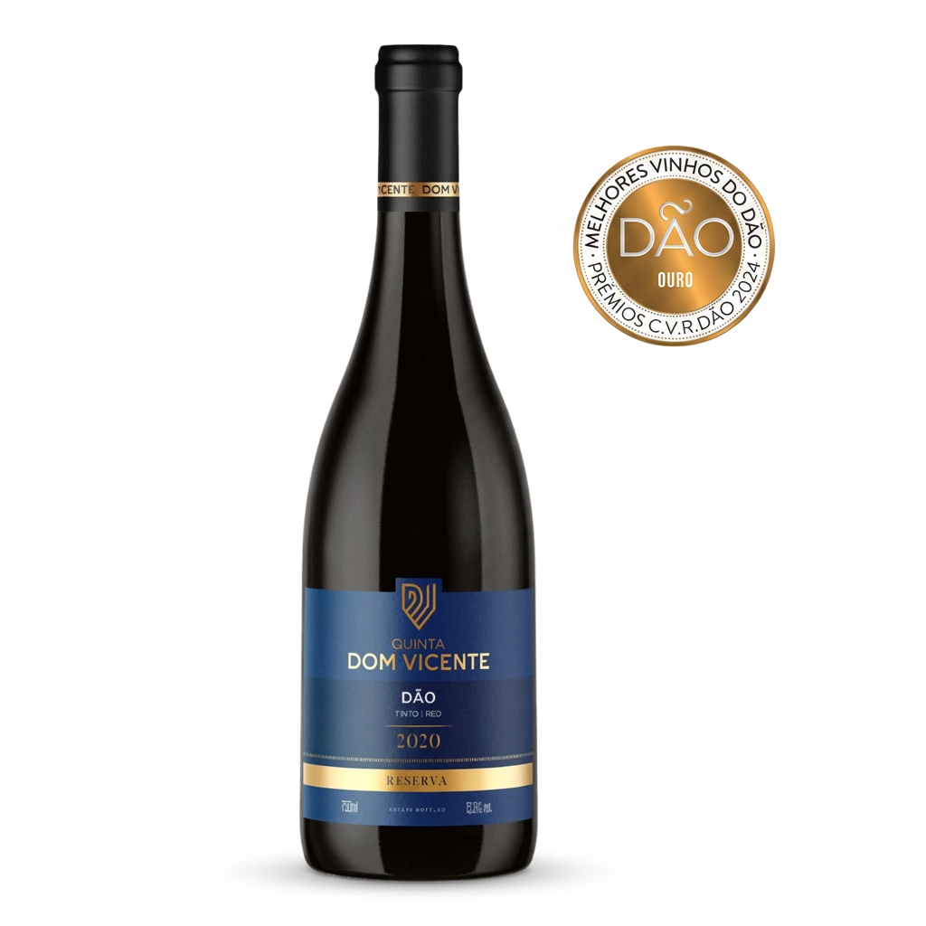 Dom Vicente Reserva Tinto em fundo branco