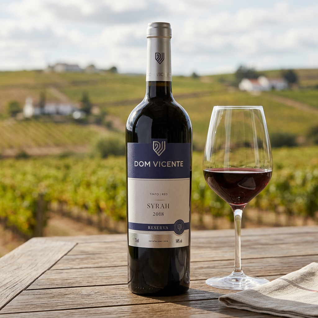 Dom Vicente Syrah Reserva em ambiente comercial