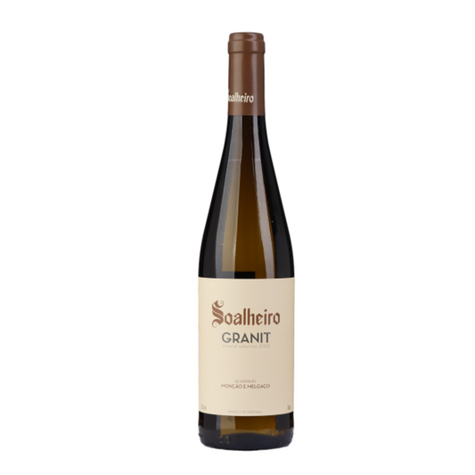 Soalheiro Alvarinho Granit 2021 bottle showcasing mineral notes and vibrant acidity from Monção e Melgaço, Portugal.