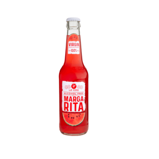 LeCoq Cocktail Virgin MARGARITA 0.33L 0% em garrafa de vidro, bebida sem álcool sabor melancia.