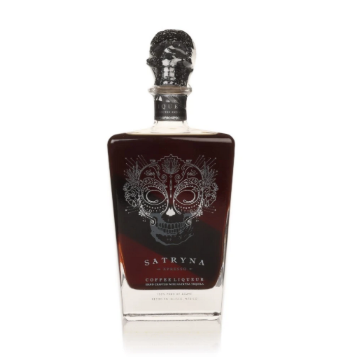 Garrafão de Satryna Xpresso Licor de Café 0.7 com design decorativo artesanal.