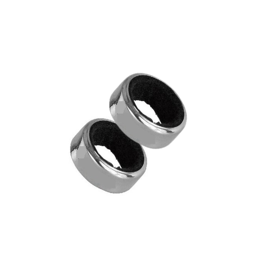 Argola Anti-Pingo para Garrafas de Vinho - 2 un, conjunto de 2 anéis prateados para evitar desperdício de vinho.