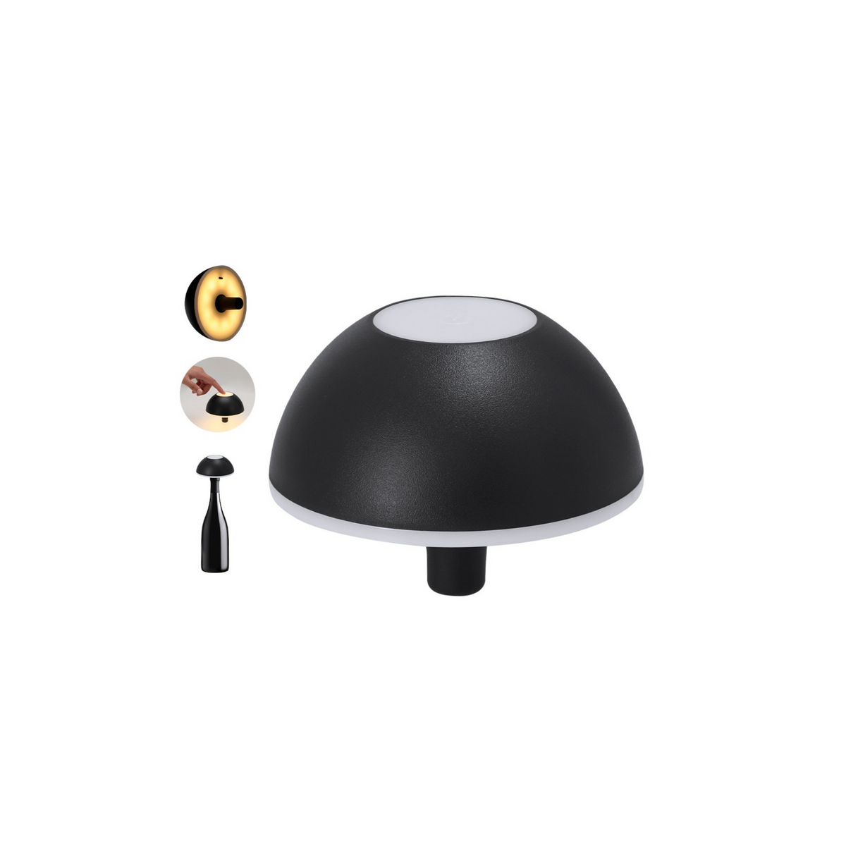 Lâmpada Led sem Fio para Garrafa, luminária de mesa portátil com controle de toque e design moderno.