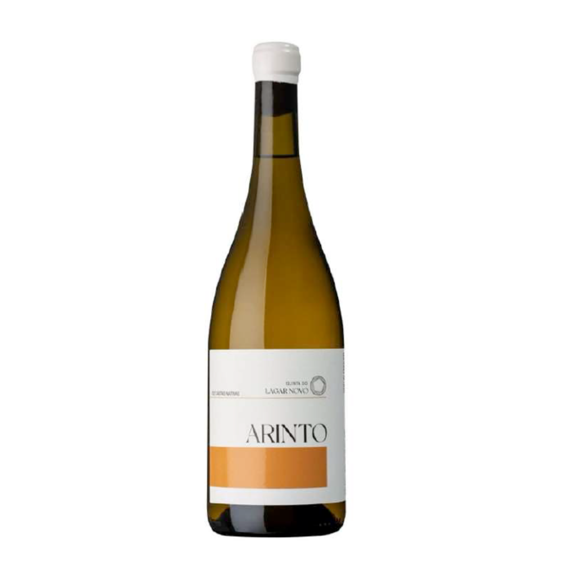 Garrafa de QUINTA LAGAR NOVO ARINTO 0.75, vinho branco de Portugal, casta Arinto, região de Lisboa.