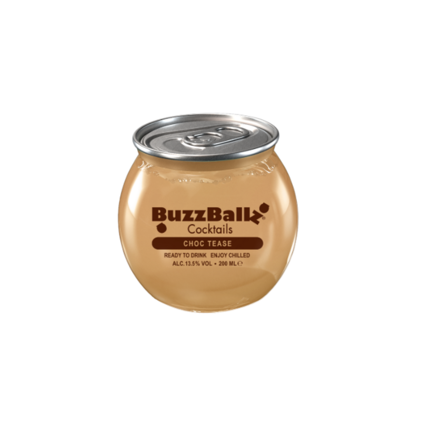 BUZZBALLZ COCKTAIL CHOC TEASE 0.20L em embalagem pronta para beber, sabor chocolate, teor alcoólico 13.5% vol.