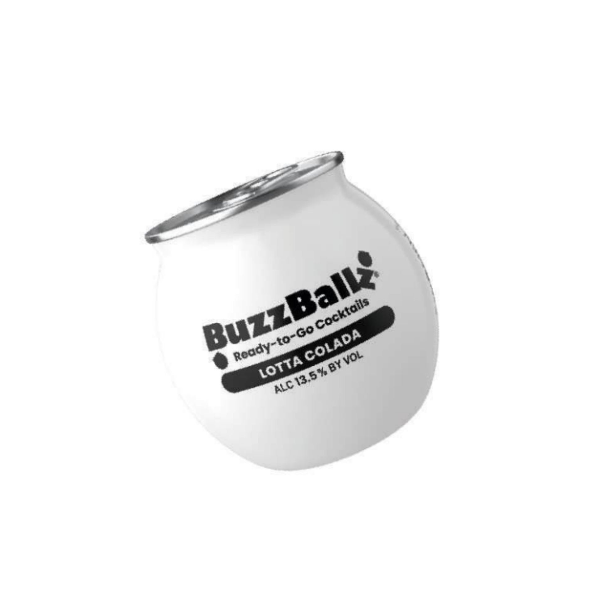 BUZZBALLZ COCKTAIL LOTTA COLADA 0.20L em embalagem branca com 13.5% de teor alcoólico.