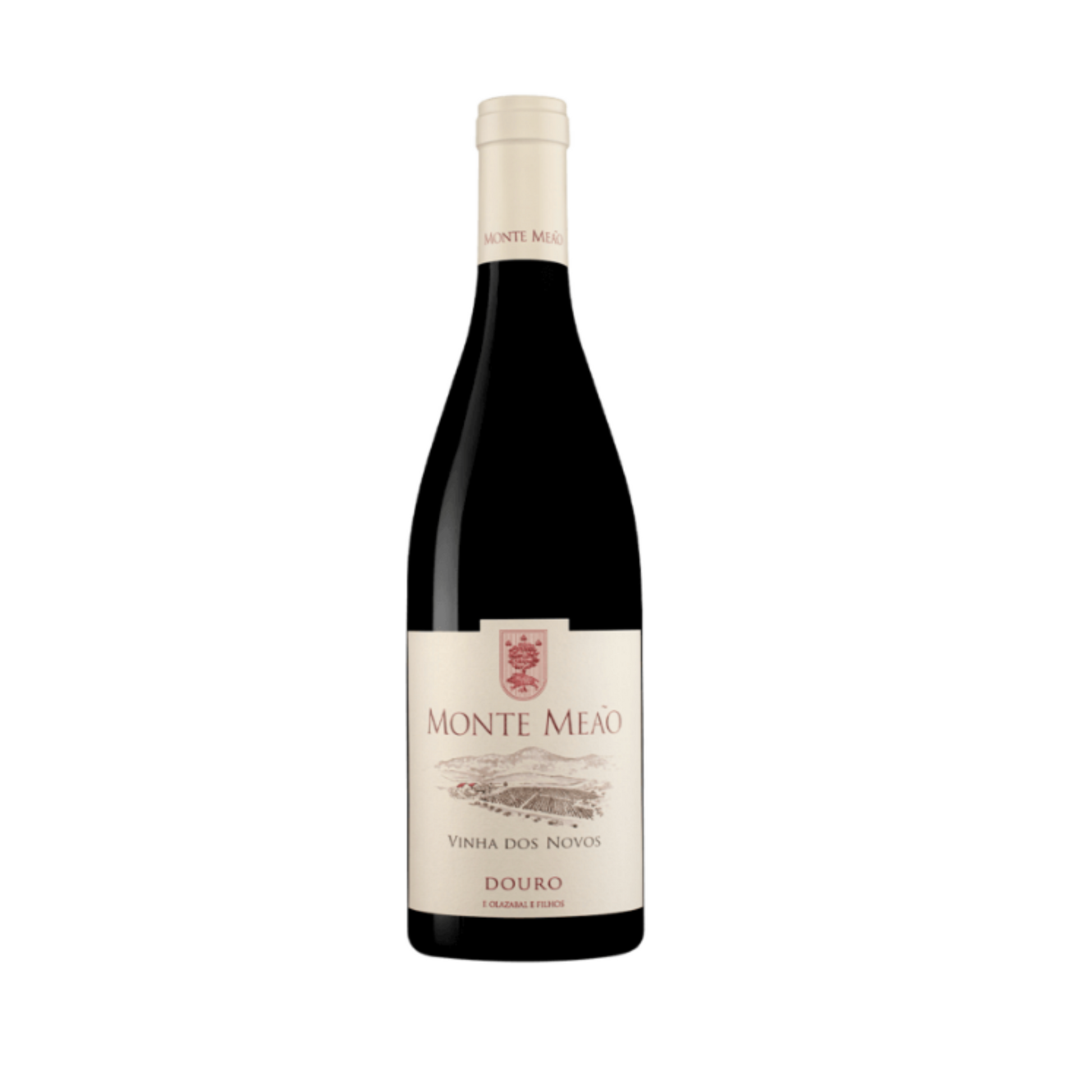 Monte Meão Douro Vinho Tinto 0.75 garrafa de vinho com rótulo Vinha dos Novos