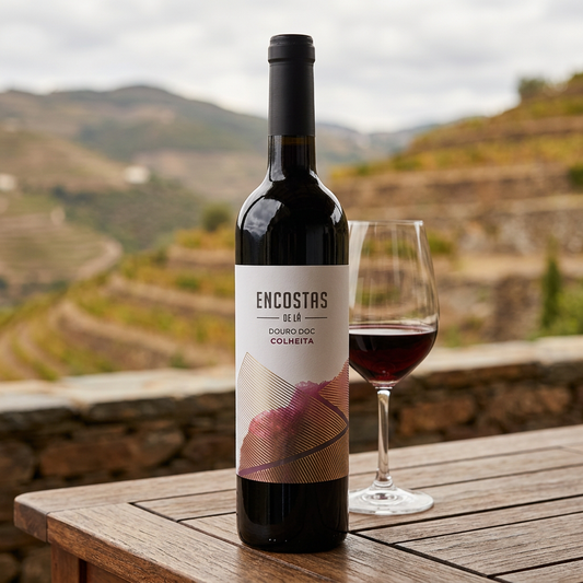 Encostas de Lá Colheita Tinto em ambiente comercial