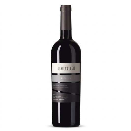 Folha do Meio Reserva Tinto em fundo branco