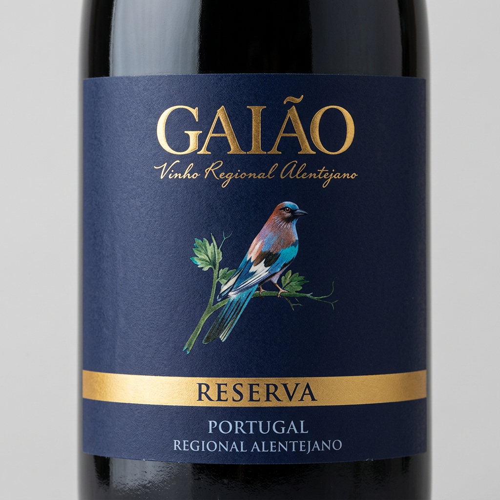 Gaião Reserva Tinto, pormenor do rótulo