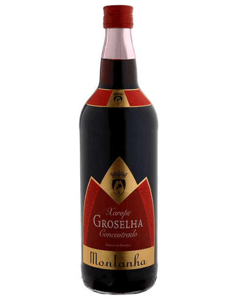 XAROPE DE GROSELHA MONTANHA 1LT em garrafa, produto típico de Portugal com notas de groselha.