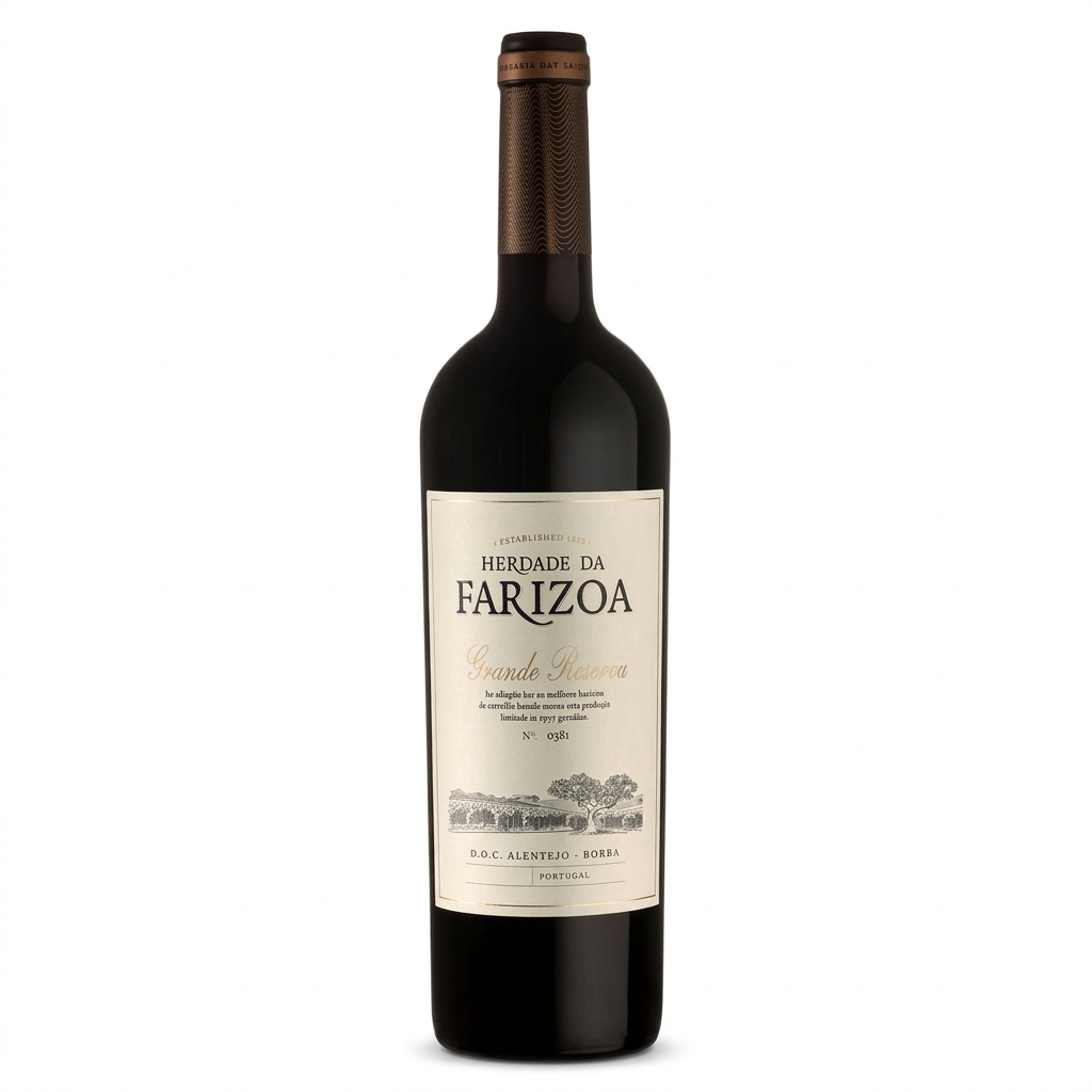 Herdade da Farizoa Grande Reserva Tinto em fundo branco