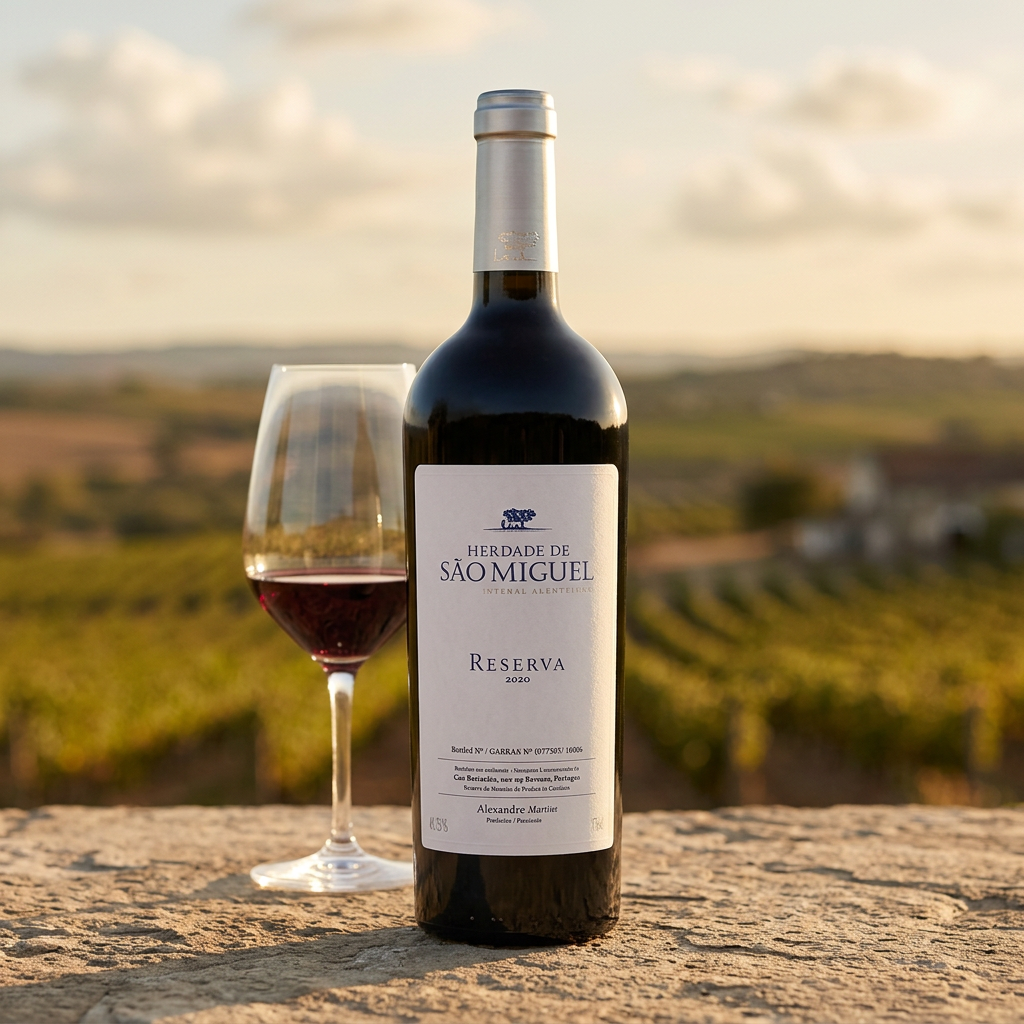 Herdade de São Miguel Reserva Tinto em ambiente comercial
