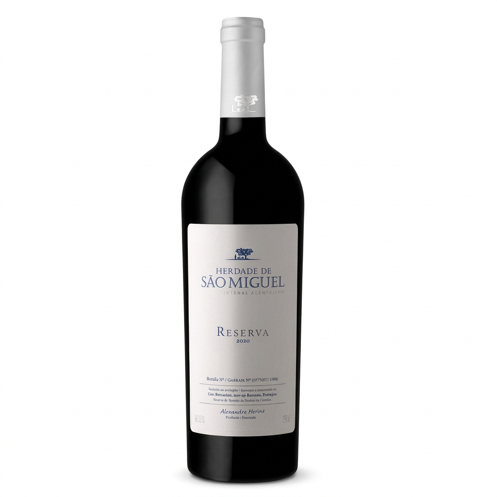 Herdade de São Miguel Reserva Tinto em fundo branco