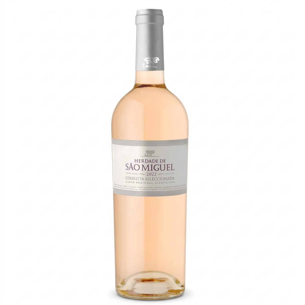 Herdade de São Miguel Rosé em fundo branco