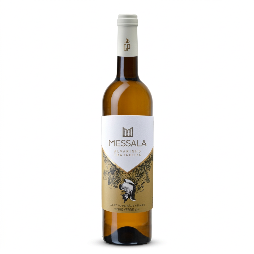 Messala Alvarinho Trajadura em fundo branco