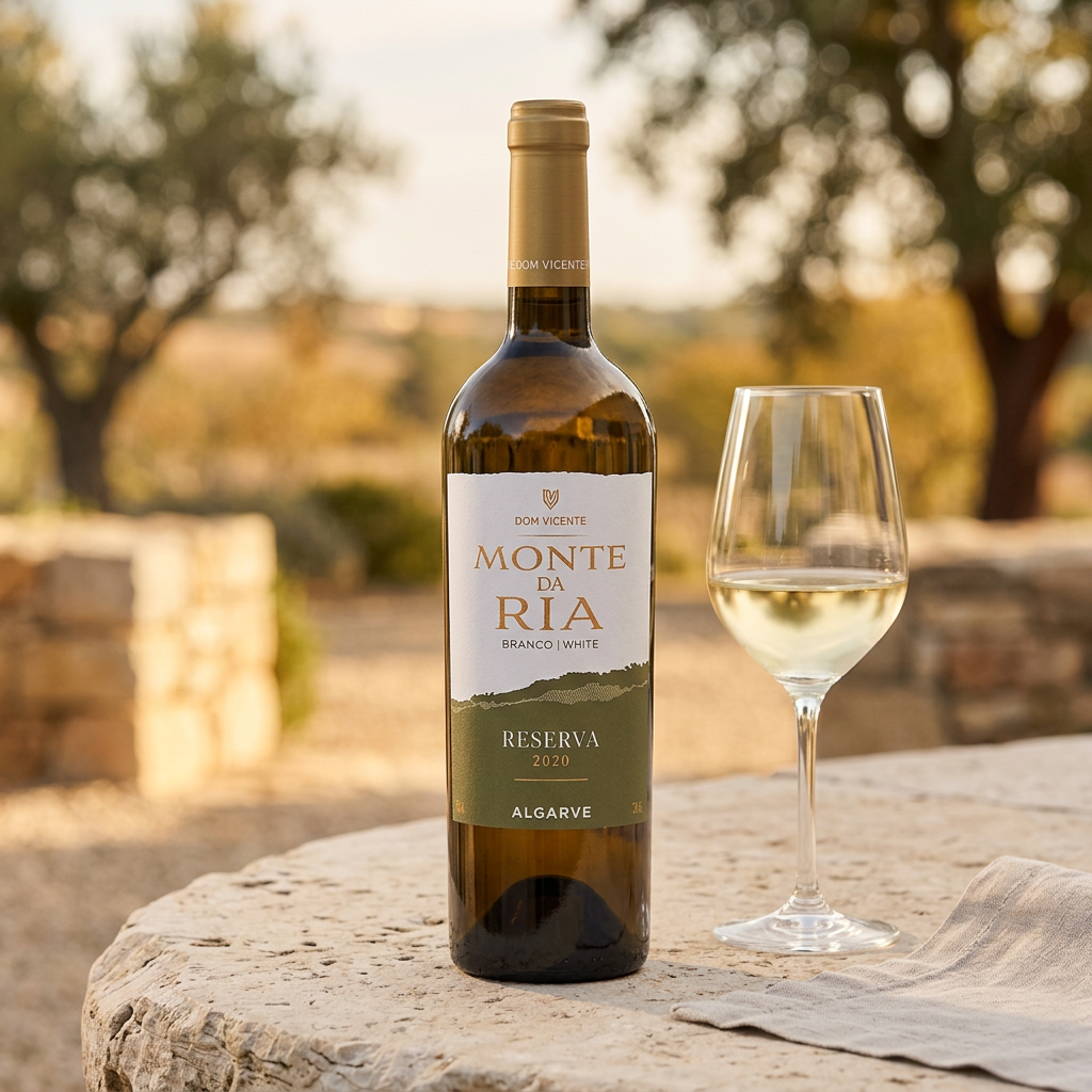 Monte da Ria Reserva Branco em ambiente comercial
