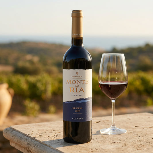 Monte da Ria Reserva Tinto em ambiente comercial