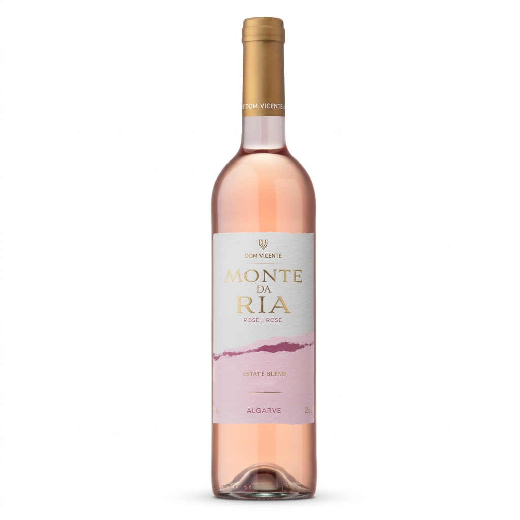 Monte da Ria Rosé, fotografia melhorada em fundo branco