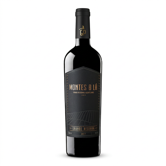 Montes de Lá Grande Reserva Tinto em fundo branco