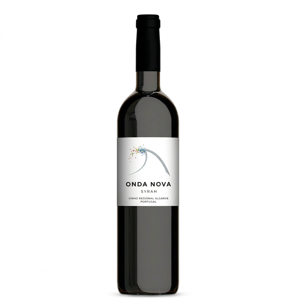 Onda Nova Syrah em fundo branco