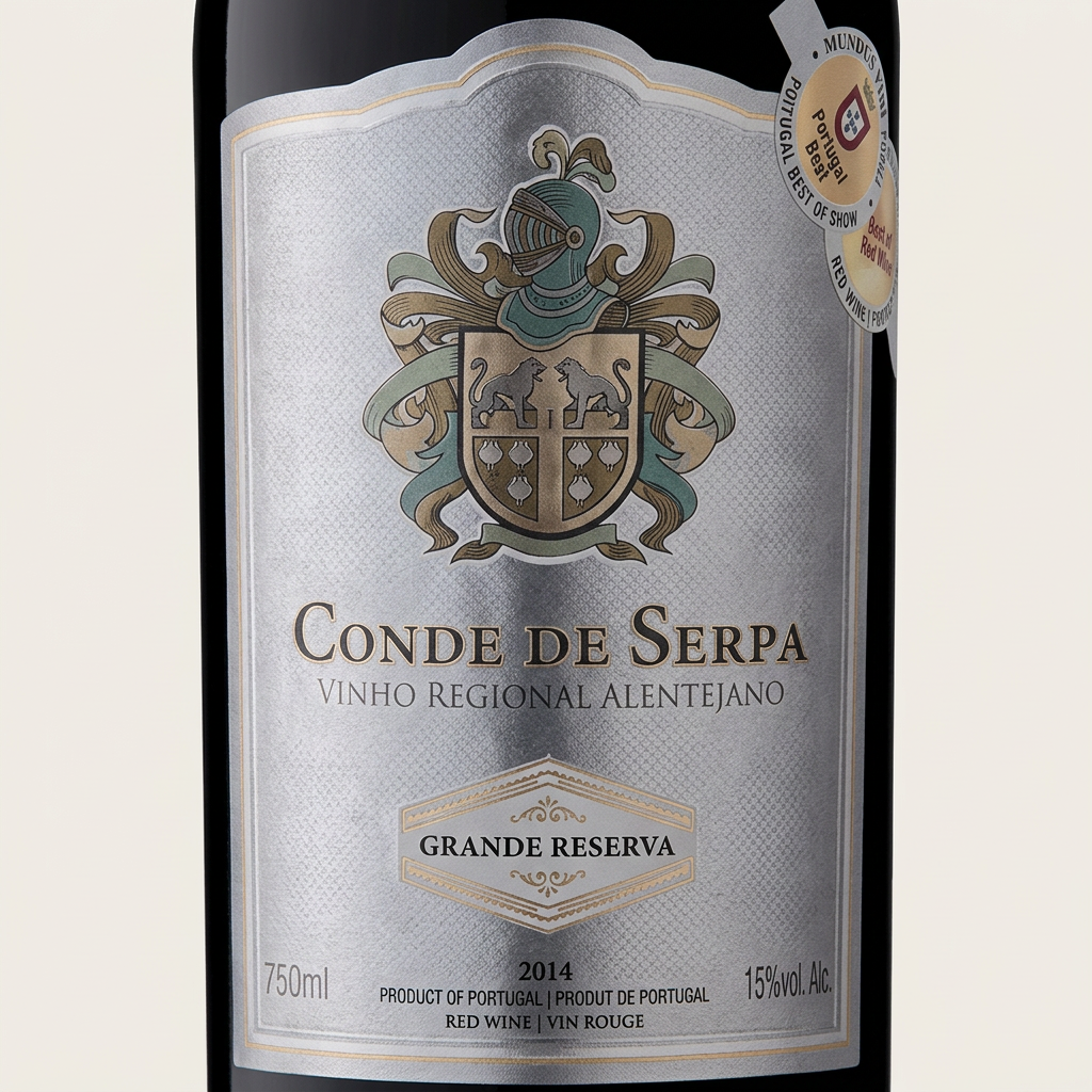 Pormenor do rótulo Conde de Serpa Grande Reserva Branco