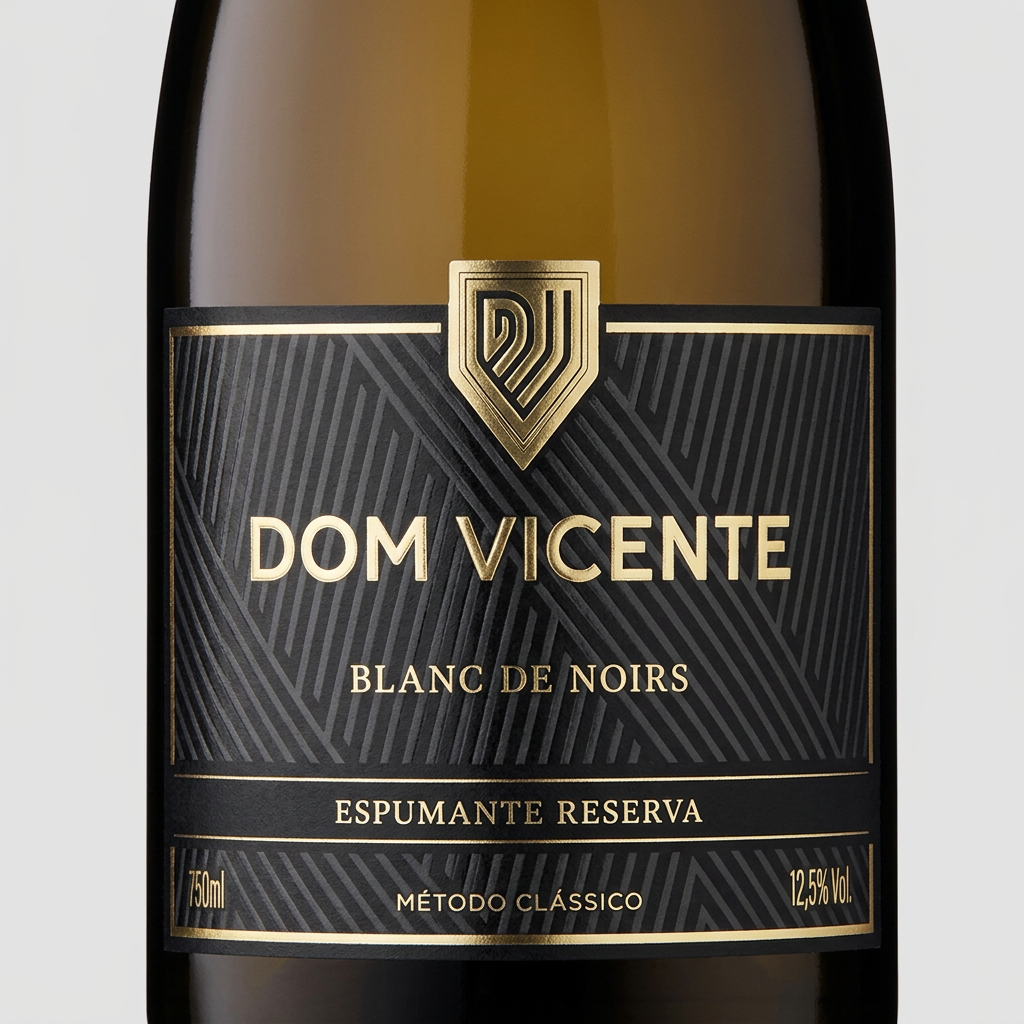 Pormenor do rótulo Dom Vicente Blanc de Noirs